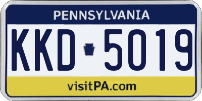 PA license plate KKD5019