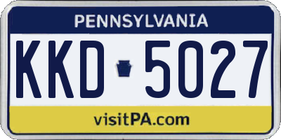 PA license plate KKD5027