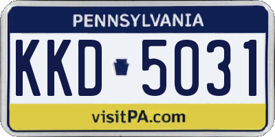 PA license plate KKD5031