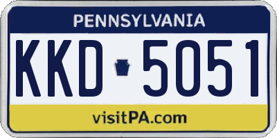 PA license plate KKD5051