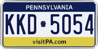 PA license plate KKD5054