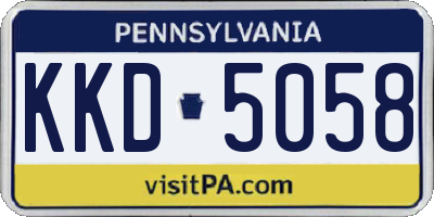 PA license plate KKD5058