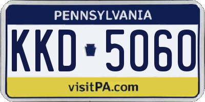 PA license plate KKD5060