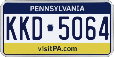 PA license plate KKD5064