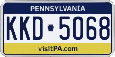 PA license plate KKD5068
