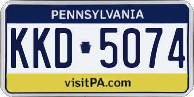 PA license plate KKD5074