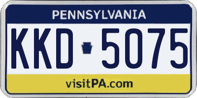PA license plate KKD5075