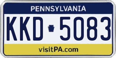 PA license plate KKD5083