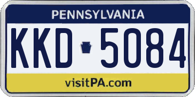 PA license plate KKD5084