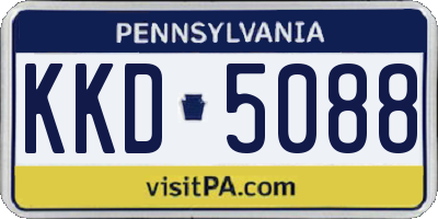 PA license plate KKD5088