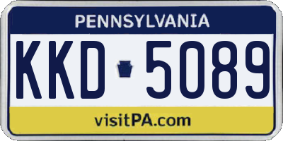 PA license plate KKD5089