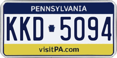 PA license plate KKD5094