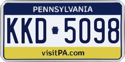 PA license plate KKD5098