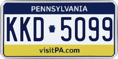 PA license plate KKD5099