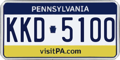 PA license plate KKD5100