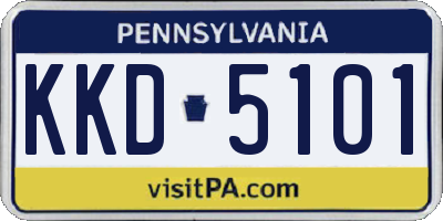 PA license plate KKD5101