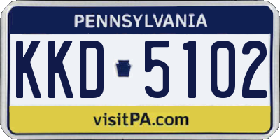 PA license plate KKD5102