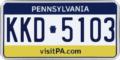PA license plate KKD5103