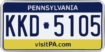 PA license plate KKD5105