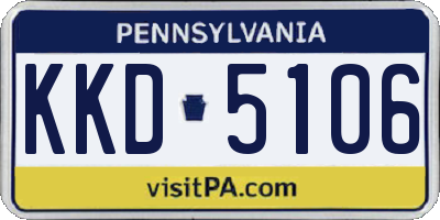 PA license plate KKD5106