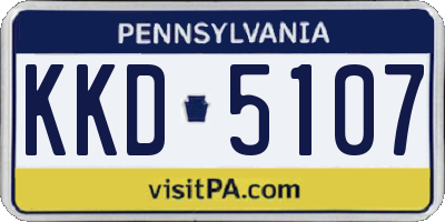 PA license plate KKD5107