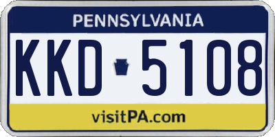 PA license plate KKD5108