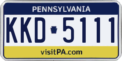 PA license plate KKD5111