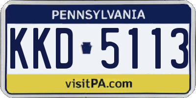 PA license plate KKD5113