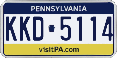PA license plate KKD5114