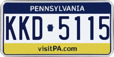 PA license plate KKD5115