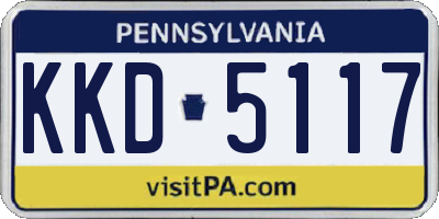 PA license plate KKD5117