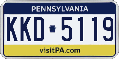 PA license plate KKD5119