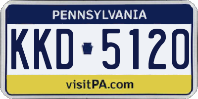 PA license plate KKD5120