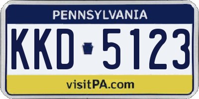 PA license plate KKD5123