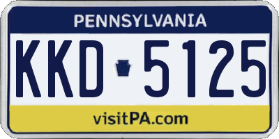 PA license plate KKD5125