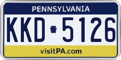 PA license plate KKD5126