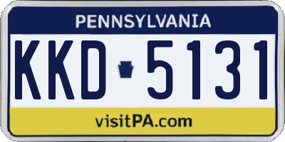 PA license plate KKD5131