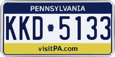 PA license plate KKD5133