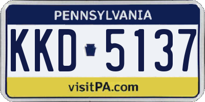 PA license plate KKD5137