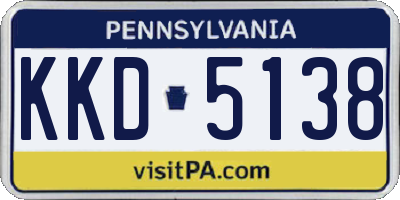 PA license plate KKD5138