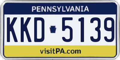 PA license plate KKD5139