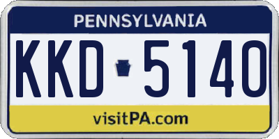 PA license plate KKD5140
