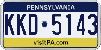 PA license plate KKD5143