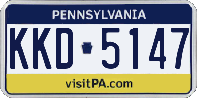 PA license plate KKD5147