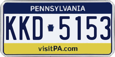 PA license plate KKD5153
