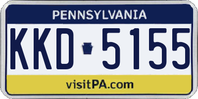 PA license plate KKD5155