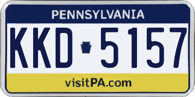 PA license plate KKD5157