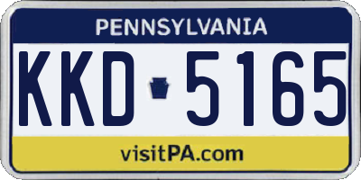 PA license plate KKD5165