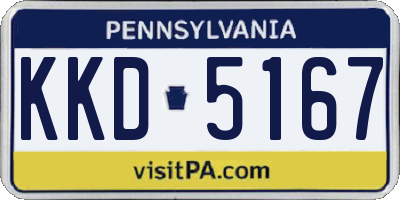 PA license plate KKD5167