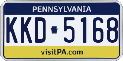 PA license plate KKD5168